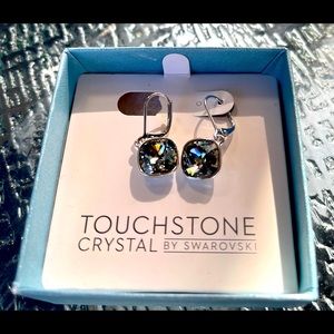 Touchstone Crystal lever back earrings
